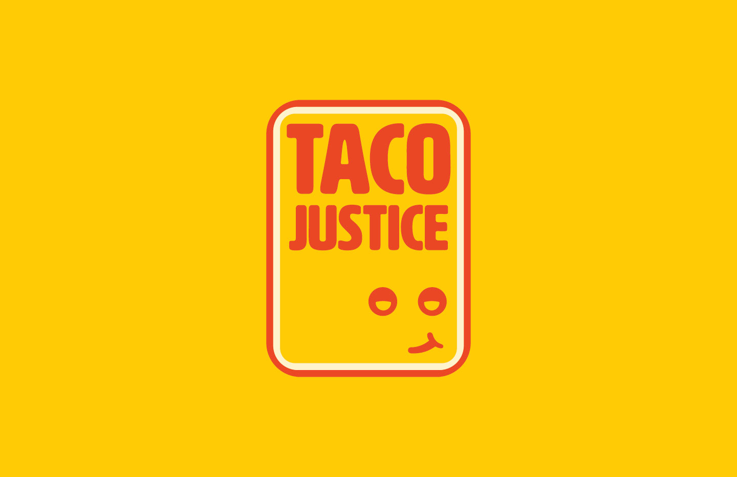 Taco Justice logo TJ Smiley